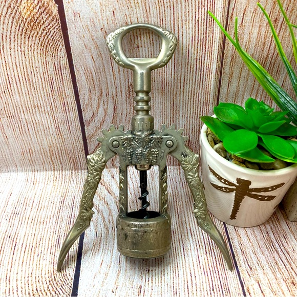Vintage Other - ❌📦SOLD📦❌Vintage Italy Grape Design Steel Wing Corkscrew